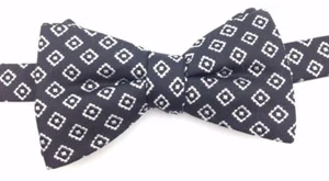 $95 Countess Mara Men Black Gray Dress Bow Tie Classic Silk Adjustable Bowtie - Picture 1 of 5