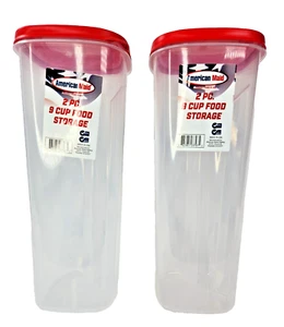2 Pack Airtight Food Storage Containers Set Kitchen Pantry Organization Cereal - Picture 1 of 3