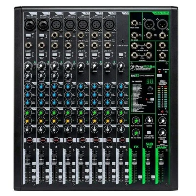 MACKIE ProFX12v3 Compact 12 Channel USB FX Recording Audio Mixer with Software - Image 1 of 4