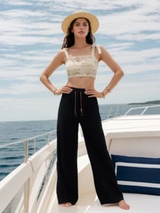 2025 American style wide-leg pants for women summer draped casual sweatpants - Picture 1 of 19