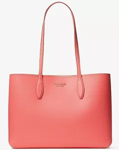 Kate Spade All Day Large Tote Peach Melba Leather Pouch PXR00297 NWT $228 FS - Picture 1 of 6