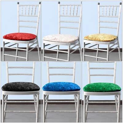 1-100x Samt Esszimmer Stuhlhussen Stretch Sitz Plüsch Überzüge Abnehmbare Hülle - Bild 1 von 4