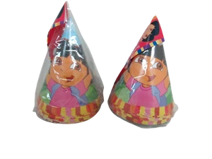 DORA THE EXPLORER PARTY HATS 8 Pk - LOT OF 2 PACKAGES - PARTY SUPPLIES - Picture 1 of 3