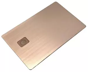 Heavy Metal Stainless Steel Credit Card Blank w/ Chip Slot & Mag Strip Rose Gold - Picture 1 of 3