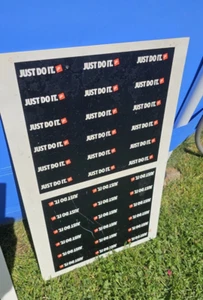 NIKE JUST DO IT Druckplatten Werbeschild Unikat RAR Promo Branding Logo Poster - Bild 1 von 4
