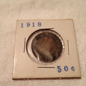 Canada 1918 Large One Cent Coin - Picture 1 of 2