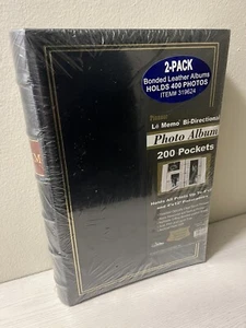 Pioneer BTA204L2 2-Pack Bonded Leather Photo Albums Navy Blue Holds 4”x6” Prints - Picture 1 of 3