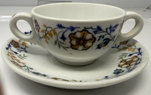 Syracuse China Sorrento 2 Handle Soup Cup Saucer S. Pacific Railroad Hotel 1925 - Picture 1 of 8