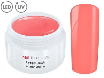Color UV Gel LED FARBGEL SALMON ORANGE French Modellage NailArtDesign Nagel Tips - Bild 1 von 3