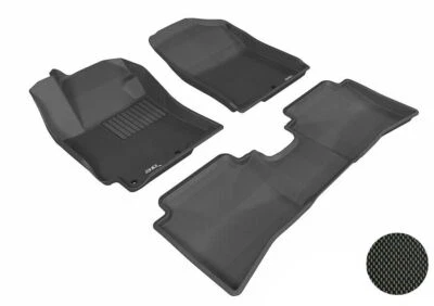 3D MAXpider  Black 1st & 2nd Row 3 Piece Set for Hyundai Accent - Image 1 of 4
