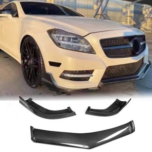 Carbon Fiber Front Bumper Lip Splitters Fit For Benz W218 CLS550 CLS63 2011-2014 - Picture 1 of 12