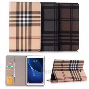 Folio Brieftasche Netz Gitter Leder Ständer Magnet Etui Abdeckung für Samsung Galaxy Tab A - Bild 1 von 20