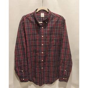 Brooks Brothers Mens Plaid Slim Fit LS Button Down Cotton Dress Shirt Size Large - Picture 1 of 12
