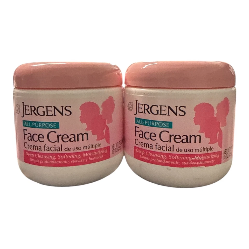 Paquete de 2 lociones hidratantes crema facial multiusos Jergens, 15 fl oz Foto 1 de 1
