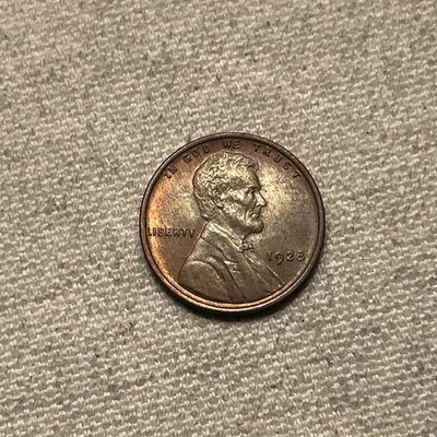 1928 Red-Brown Lincoln Wheat Copper Cent 1C (CH BU Choice Brilliant UNC RB) MM - Image 1 of 2