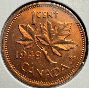 1949 CANADA PENNY 1 CENT BU RED HIGH GRADE! - Bild 1 von 2