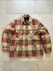 Vintage 70s Sears Outerwear Plaid Flannel Fleece Sherpa Lined Jacket Coat Gr. 42 - Bild 1 von 24