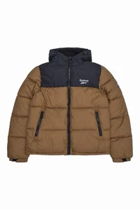 Reebok Mens Puffer Jacket Padded Jacket Timber Brown - Picture 1 of 9