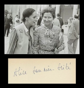 Alice Saunier-Seïté (1925-2003) - Rare page de livre d'or signée - Paris 1981 - Imagen 1 de 3