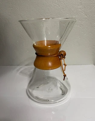 Vintage CHEMEX Glass PYREX Coffee Carafe Pour Over Drip Filter Coffee Maker 9.5" - image 1 of 4