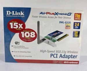 D-link Air Plus Wireless Network DWL-G520 - 2.4GHz Wireless, PCI Adapter  - Picture 1 of 3