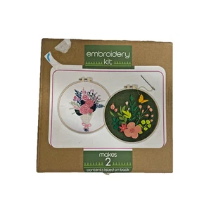 Embroidery Kit for Beginners Embroidery Starter Kits with Flower Pattern - Picture 1 of 5