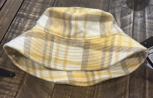 🔥 Art Class Girls Yellow Plaid Bucket Hat Summer Shade Beach Very Soft - Picture 1 of 7