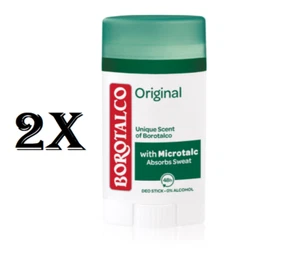 Borotalco Original Solid Deodorant stick Antiperspirant Alcohol free 2 x 50 ml - Picture 1 of 1