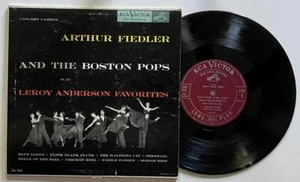 Arthur Fiedler Play Leroy Anderson 10" LP RCA Victor X-mas Sleigh Ride vg/vg+ - Picture 1 of 3