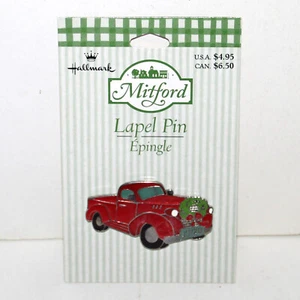 Hallmark Mitford Lapel Pin Christmas Truck brooch Joy2U metal enamel - Picture 1 of 5