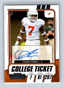 2021 Panini Contenders Draft Picks College Ticket Auto Caden Sterns #231 RC - Picture 1 of 2