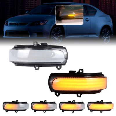 Dynamic LED Side Mirror Turn Signal Light Blinker For 2011-2016 Scion Tc 2008-15 - Image 1 of 4