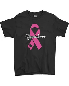 Grandma Pink Breast Cancer Awareness Ribbon Youth T-Shirt - Picture 1 of 6