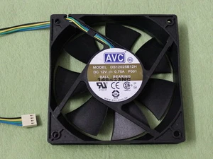 AVC DS12025B12H 120mm x 25mm Ball Bearing Cooler Cooling Fan 12V 0.75A 4Pin B176 - Picture 1 of 2