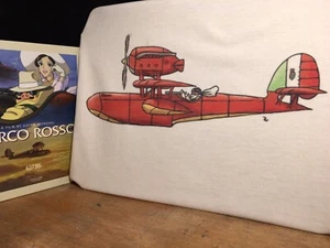 Porco Rosso Sketch - Kurenai no Buta 紅の豚 Studio Ghibli T-Shirt by Rev-Level - Picture 1 of 5