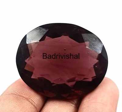 Lab-Created Purple Amethyst 126 Ct Certified Oval Cut Gemstone Top Quality 4JUJ - Image 1 of 4