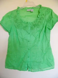 Harvey Benard Sommerhemd Baumwolle grün Größe M - Bild 1 von 3