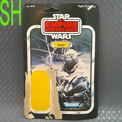 Tarjeta posterior original 1980 Kenner Star Wars The Empire Strikes Back Yoda Foto 1 de 4