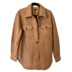 Giacca donna BlankNYC Lets Get Lost Shacket misto lana con bottoni taglia M nuova con etichetta - Foto 1 di 10