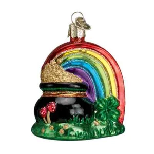 Old World Christmas POT OF GOLD (36036) Glass Ornament w/OWC Box - Picture 1 of 2