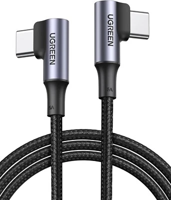 UGREEN USB C to USB C 100W 5A Right Angle/ 90 Degree Fast Charging Cable - Image 1 of 4