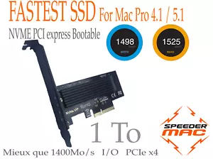  1TB BOOTFÄHIGE ULTRASCHNELLE SSD NVME PCI Express x4, 1500MB/s Mac Pro 4.1 oder 5.1 - Bild 1 von 5