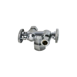 1 Stück XFITITNG 3/8" x 3/8" OD x 5/8" OD Kompression Dual Eckventil - Bild 1 von 4