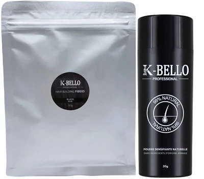 Poudre de cheveux Densifiante Naturel K-BELLO calvitie alopécie Fibre Capillaire