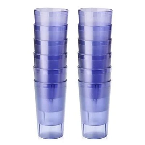 12 Pack 12oz Stackable Beverage Cups Break-Resistant Plastic Restaurant Glasse - Picture 1 of 9