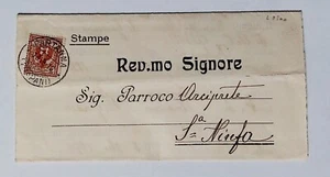 1912 LETTERA STAMPE PARTANNA (TP) NOTIFICA DI MATRIMONIO DIOCESI DA MAZARA (28) - Picture 1 of 1