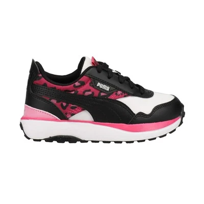 PUMA Cruise Rider Verano Rugido Leopardo Niñas Pequeñas Negras Tenis Zapatos Informales Foto 1 de 4