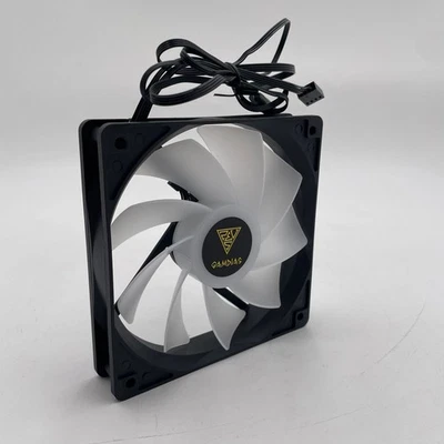 GAMDIAS Hydraulic 120mm Case Fan 12V DC/0.28A/3.36W Black - Image 1 of 3