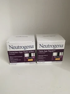 Lote de 2 Crema Facial Reparadora Neutrogena Triple Age FPS 25 1,7 oz EXP 2025/10 - Imagen 1 de 5