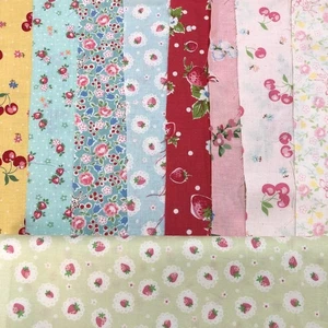 Matsuyama Atsuko YUWA 30's Lace Strawberry Fabric Various Sizes - Picture 1 of 3